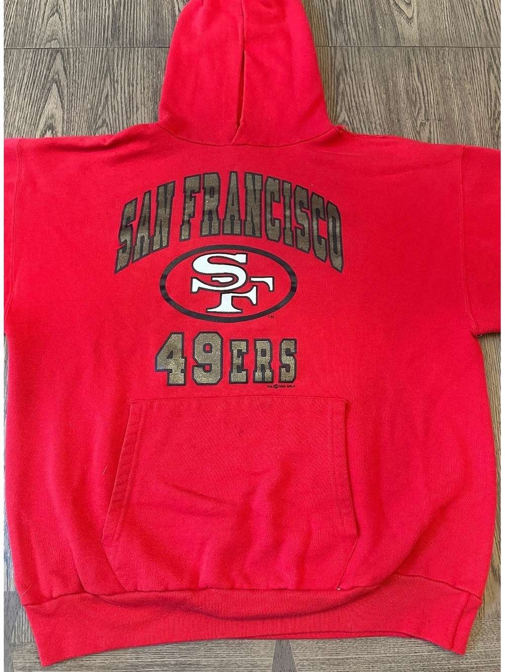 Vintage 1993 San Francisco 49ers Red Hoodie Sweatshirt